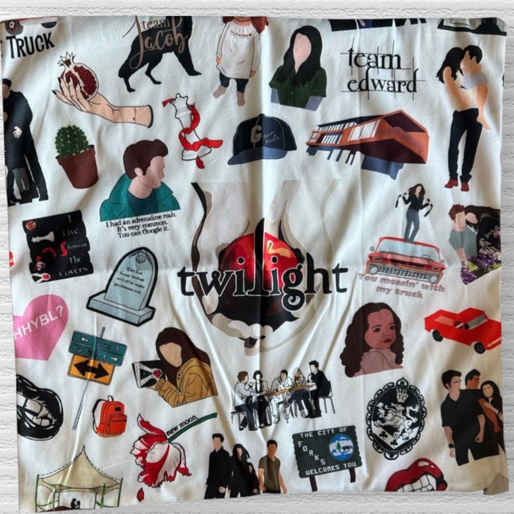 18x18 Twilight Throw Pillow Cover New Moon Forks Edward Bella